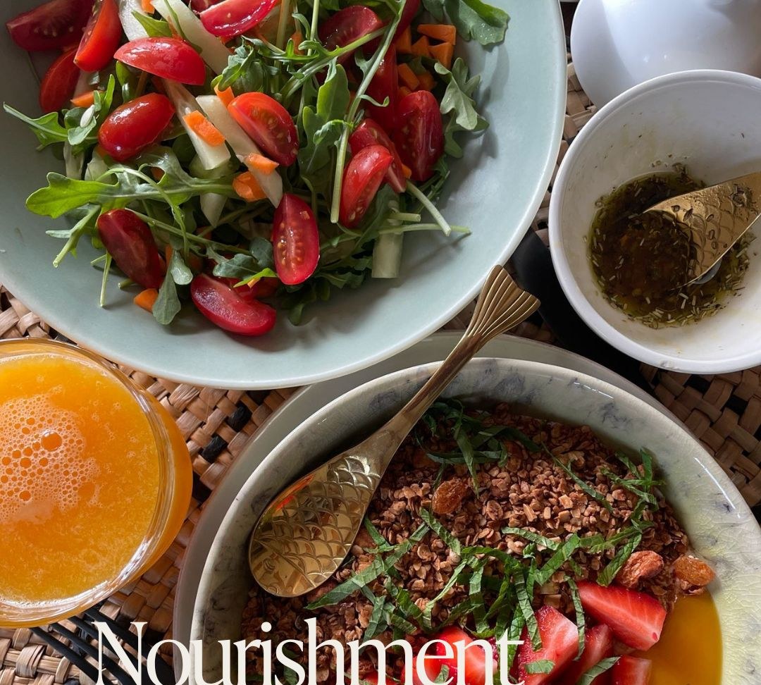 Beautiful vegetarian meals and fresh juices